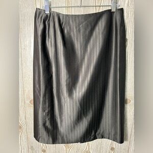 Elegant Black Pinstripe Skirt